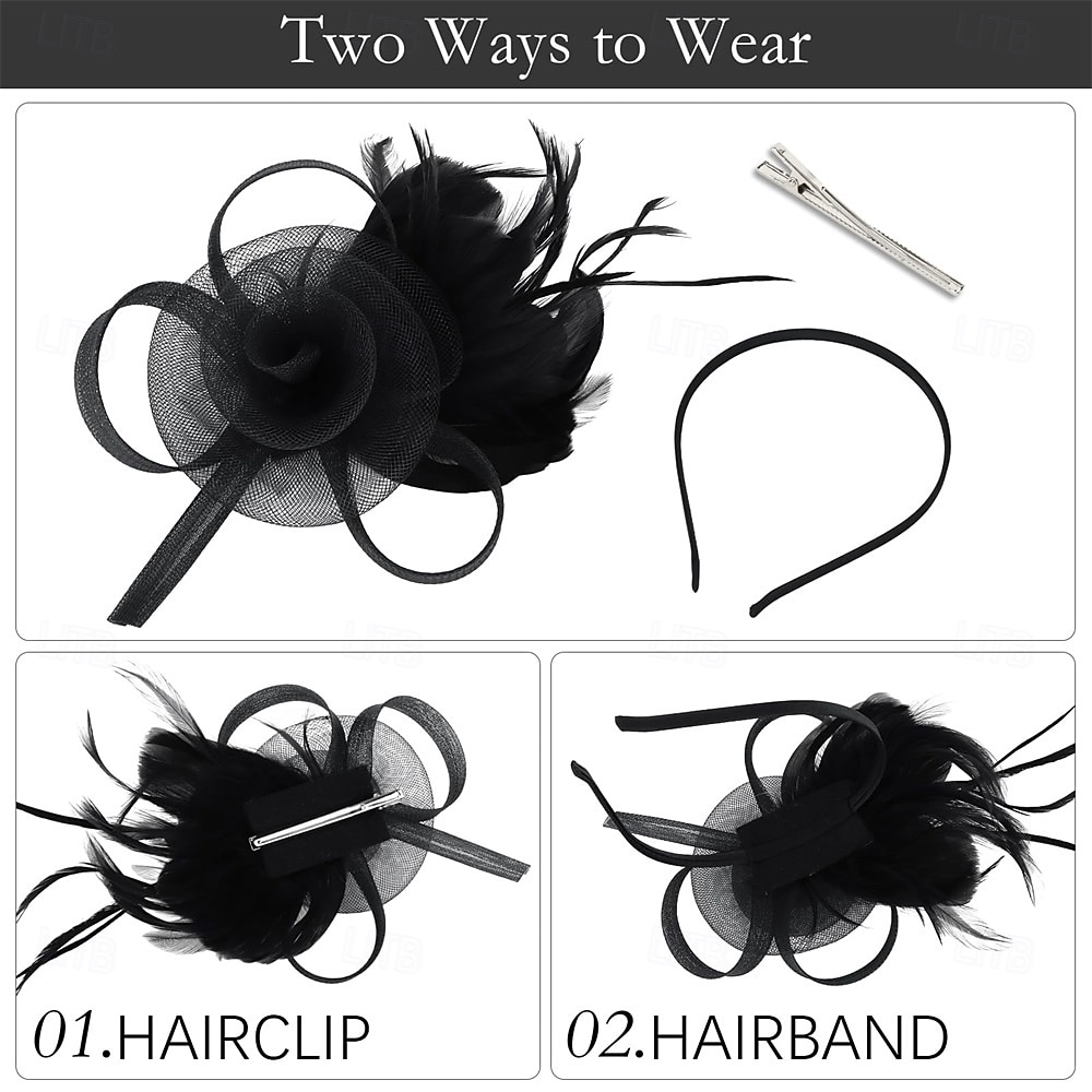 Elegant Derby Headpiece Fascinator Gentlewoman Fancy Dress Women's Carnival Party Derby Wedding Party Adults' Fascinator Spring & Summer 2026 - $49.99 –P2