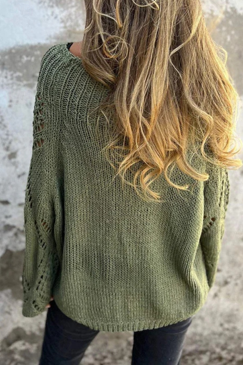 Women's Blouse Plain Basic Modern Casual Long Sleeve Turtleneck Regular Tops Daily Going out Cut Out Black White Green Khaki Gray Summer 2025 - $31.99 –P3