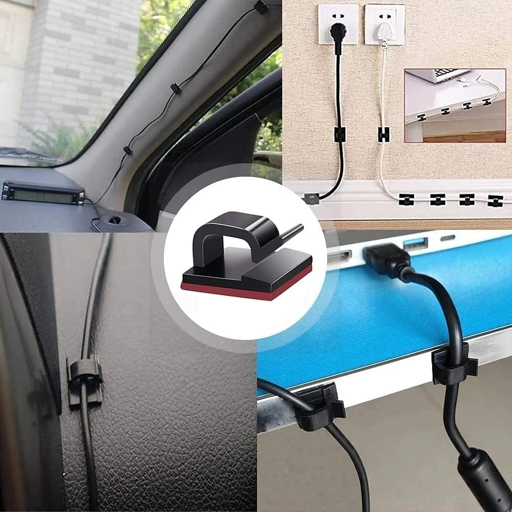 50db öntapadó kábelrendező klipek kábelkezelő vezetéktartó usb töltő adatvonal orsó csévélő falra szerelhető kampók 2025 - $3.99 –P7