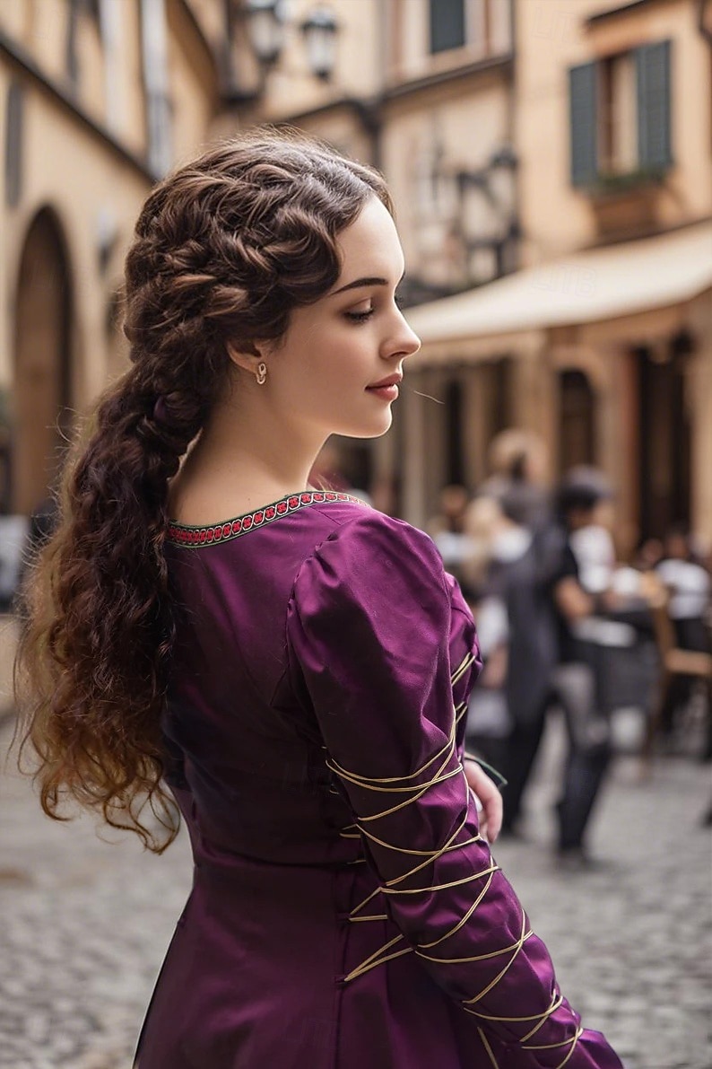 Średniowieczne Renesansowa Sukienka Wiking celtycki rycerz Strój na bal maskowy Damskie Wiking Królewski Halloween Karnawał Bal maskowy Spektakl LARP Ren Faire Dla dorosłych Sukienka 2025 - $169.99 –P3