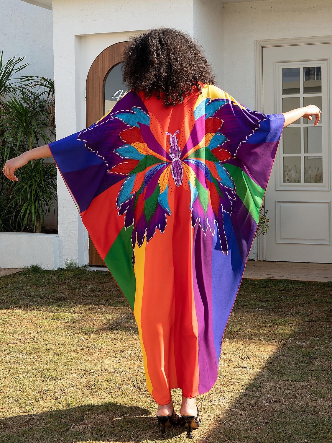 Halloween Kjoler Kaftan Stolthet Regnbue Fritid Voksne Dame Halloween Karneval Pride-parade Pride måned Enkle Halloween-kostymer Kle deg opp 2025 - $37.99 –P23