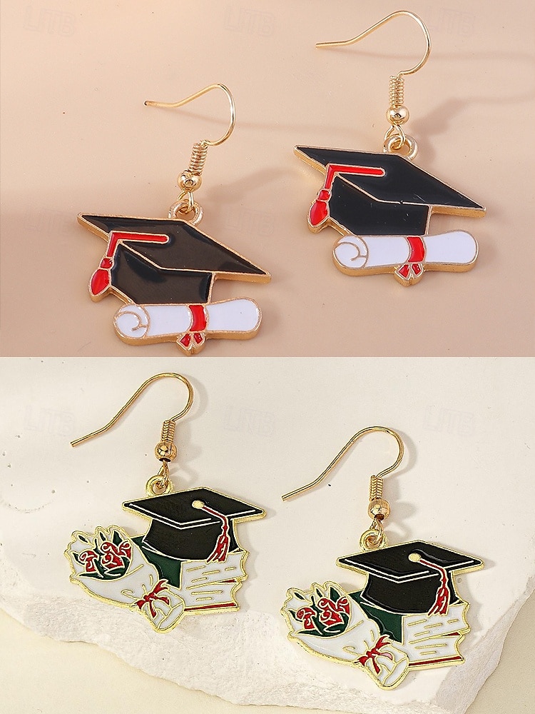 cercei cu șapcă de absolvire și diplomă – bijuterii email distractive pentru femei și fete – accesoriu clasa 2025 pentru petreceri, ceremonii și cadouri de absolvire 2025 - $7.99 –P8