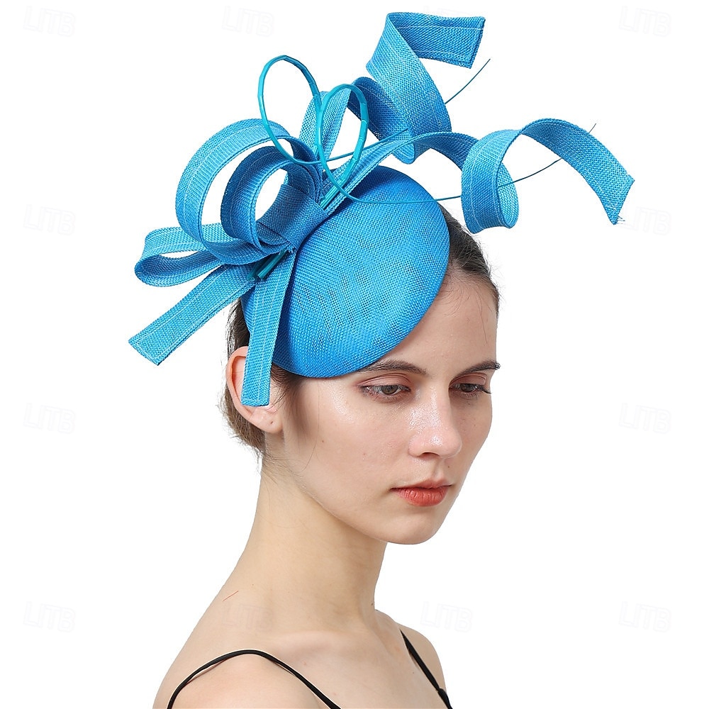 Nakrycie głowy Sinamay Ślub Wieczorna impreza Elegancja Ślub Z Kwiat Winieta Nakrycia Głowy 2025 - $39.99 –P4