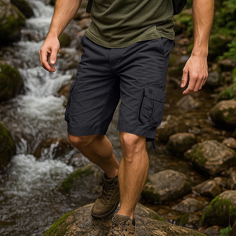 Pánské Šortky s kapsami Outdoorové šortky Kempingové šortky Neformální šortky Dağcı Şortu Multi kapsa Straight-Leg Bez vzoru Odvod vlhkosti Nositelný Délka kolen Venkovní Ležérní Denní prázdniny 2025 - $23.99 –P4