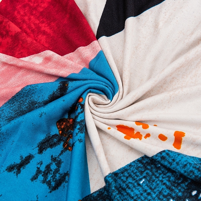 4/6 szt. elastycznych pokrowców na krzesła do jadalni, antypoślizgowych i modnych pokrowców na krzesła do jadalni, prostych geometrycznych nadruków, ochronnych pokrowców na krzesła do wystroju wnętrz, 2025 - $15.49 –P15