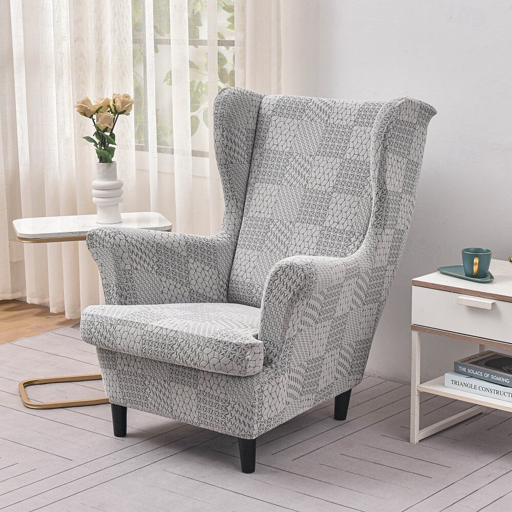 Copertura per poltrona a orecchioni Geometrico Stampato e jacquard Poliestere Copriletto del 2025 a $37.99 –P6