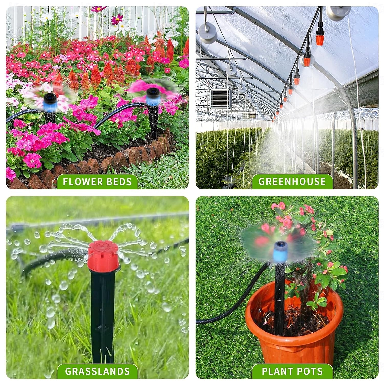 240FT Drip Irrigation System,Automatic Drip Irrigation Kit with 1/2 inch Hose 1/4 inch Distribution Tubing and Accessories,for Lawn Raised Bed Greenhouse Plant Watering System 2025 - $68.99 –P6