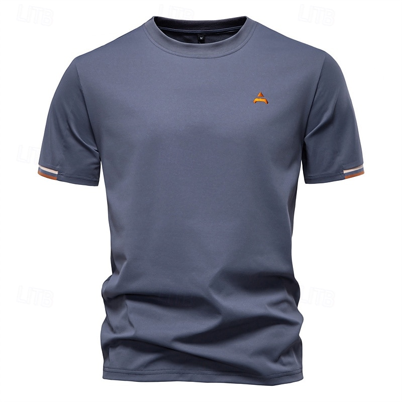 Men's T Shirt Henley Shirt Tee Short Sleeve Shirt Short Sleeve Crewneck Summer Plain Fashion Designer Basic Plain Vacation Street Going out Apricot Black White Top Tee for Men 2025 - $19.99 –P7