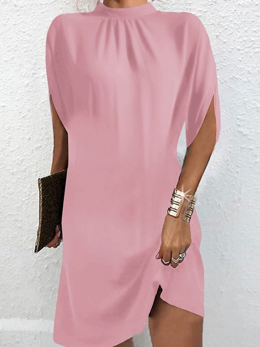 Női Mini ruha nyári ruha Bodycon ruha Alkalmi Félig hivatalos ruhák Napi Szabadság Normál Grafika Mértani Rövid ujjú Magasnyakú Fekete Arcpír rózsaszín Barna Nyár 2025 - $21.99 –P3