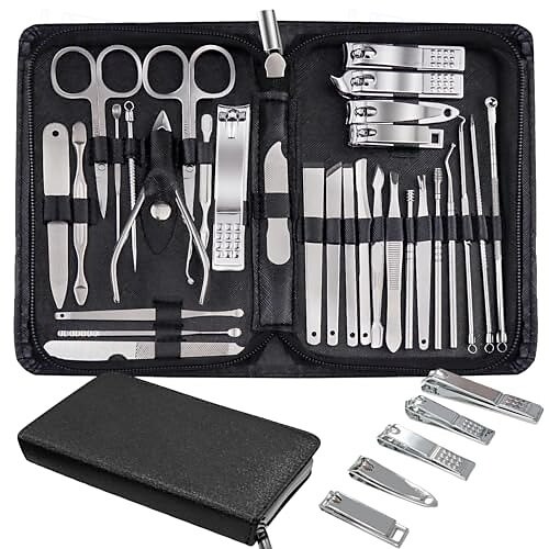 set tagliaunghie da 30 pezzi, strumenti per manicure e unghie del 2025 a $10.99 –P1