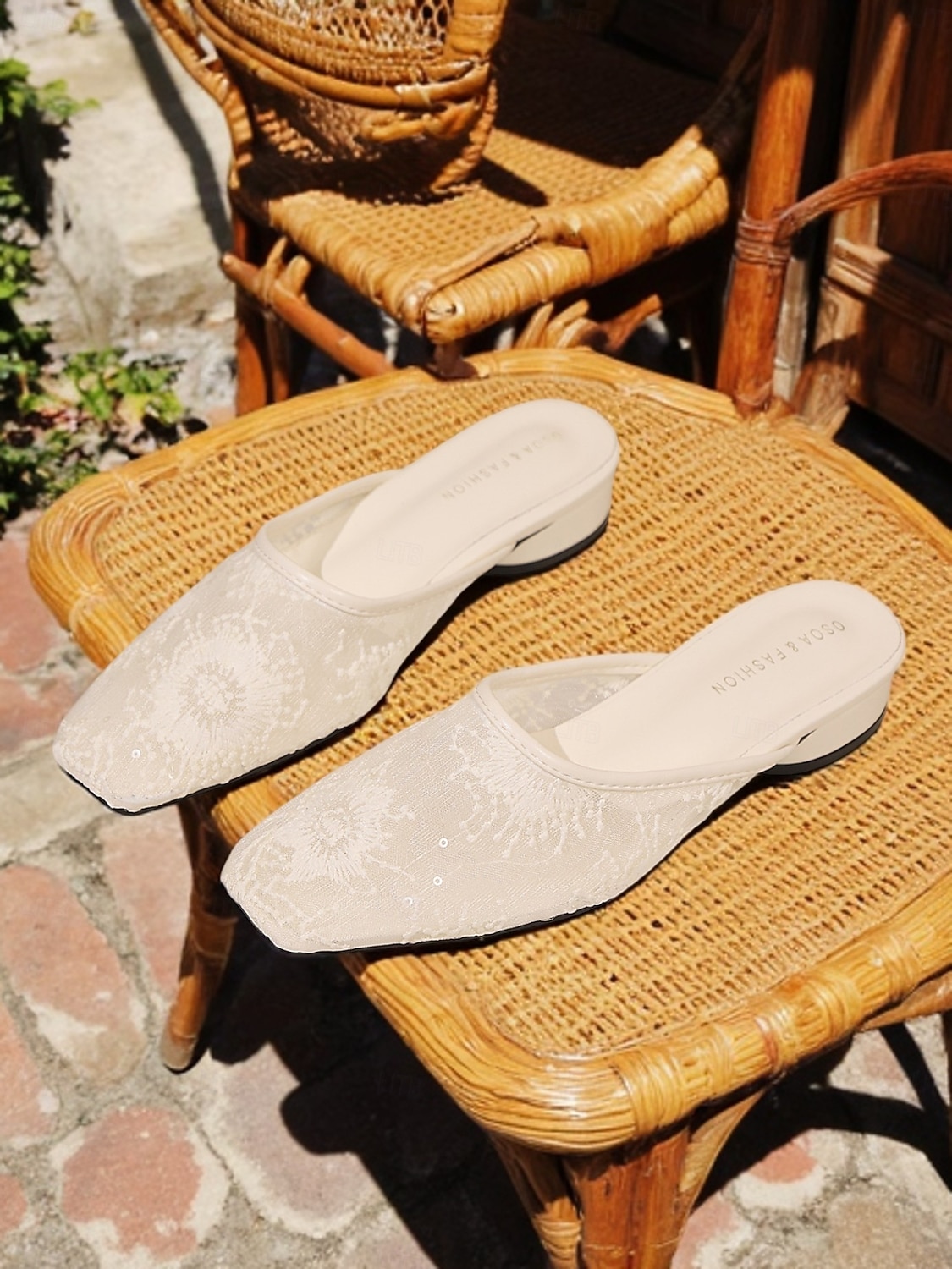 naisten valkoiset pitsiset balettitassut – tyylikkäät silkkaa verkkohääkengät morsiamelle ja kesän puutarhajuhliin 2026 - $29.99 –P1