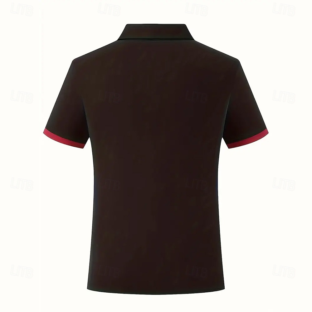 Men's Graphic Polo Short Sleeve Polo Shirts Collared Shirts Business Casual School Outdoor Athleisure Daily Wear 3D Print Summer Black Red Blue 2025 - $25.99 –P2
