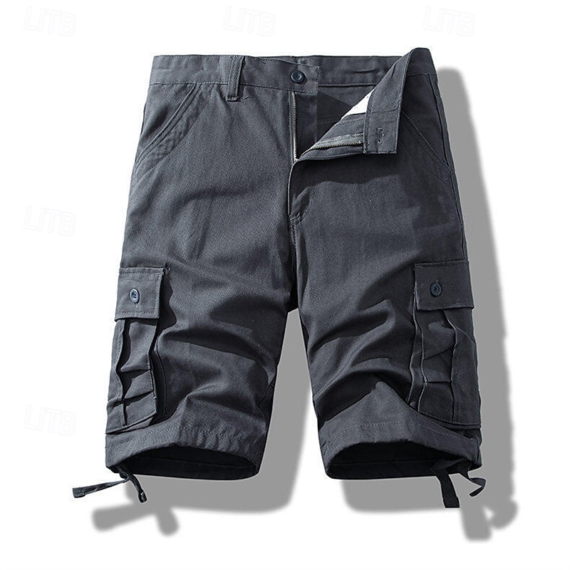 Herren Cargo-Shorts Shorts Sommershorts Mehrere Taschen Klappentasche Einfach Komfort tragbar Knielang Outdoor Sport Täglich Mode Lässig Schwarz Gelb 2025 - $20.99 –P15