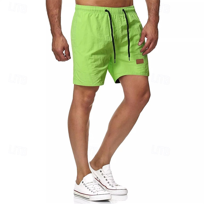 Per uomo Pantaloncini da mare Shorts Pantaloncini Estivi Pantaloncini casual Tasca Coulisse Elastico in vita Semplice Comodità Traspirante Corto All'aperto Vacanza Canotta sportiva Casual Nero Bianco del 2026 a $13.49 –P7