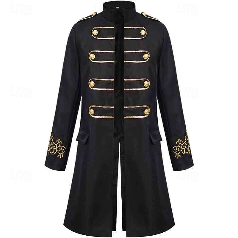 Punk și gotic Steampunk Stilul militar Geacă Îmbrăcăminte Exterior Brodat Costume de fancy Bărbați Regal Halloween Carnaval Performanță LARP Ren Faire Adulți 2026 - $39.99 –P3