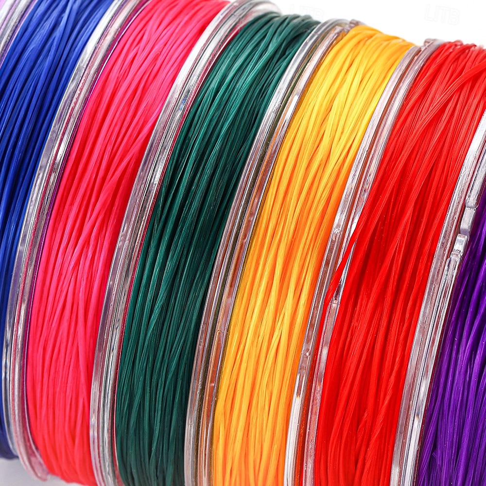 Cordino elastico in cristallo colorato da 0,5 mm, cordino per infilare perline anti-sfilacciamento per accessori fai da te per gioielli, materiali per perline per braccialetti del 2025 a $4.49 –P12
