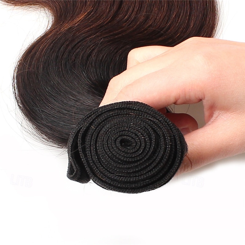 1 bundel echt mensenhaar driekleurige bundel t1b/4/27# body wave mensenhaar 14-24 inch 2025 - $69.99 –P6