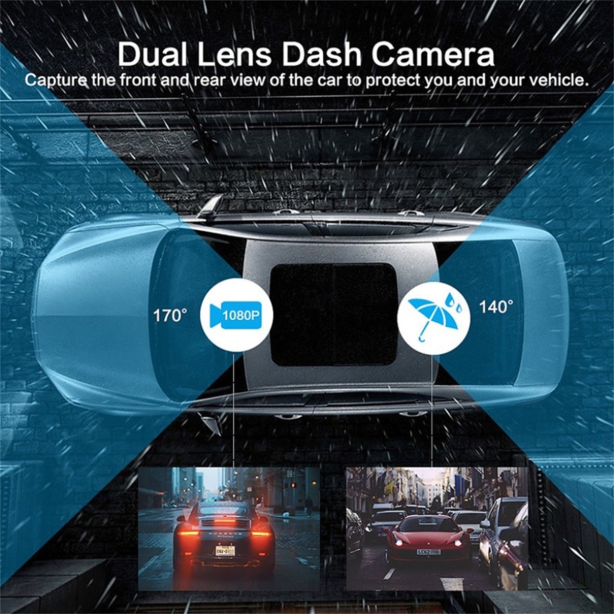 4 Inch Car DVR Dash Cam HD 1080P Video Recorder Front Rear View Camera Auto 2 in1 Recording IR Night Vision Loop Recording 2025 - $52.99 –P9