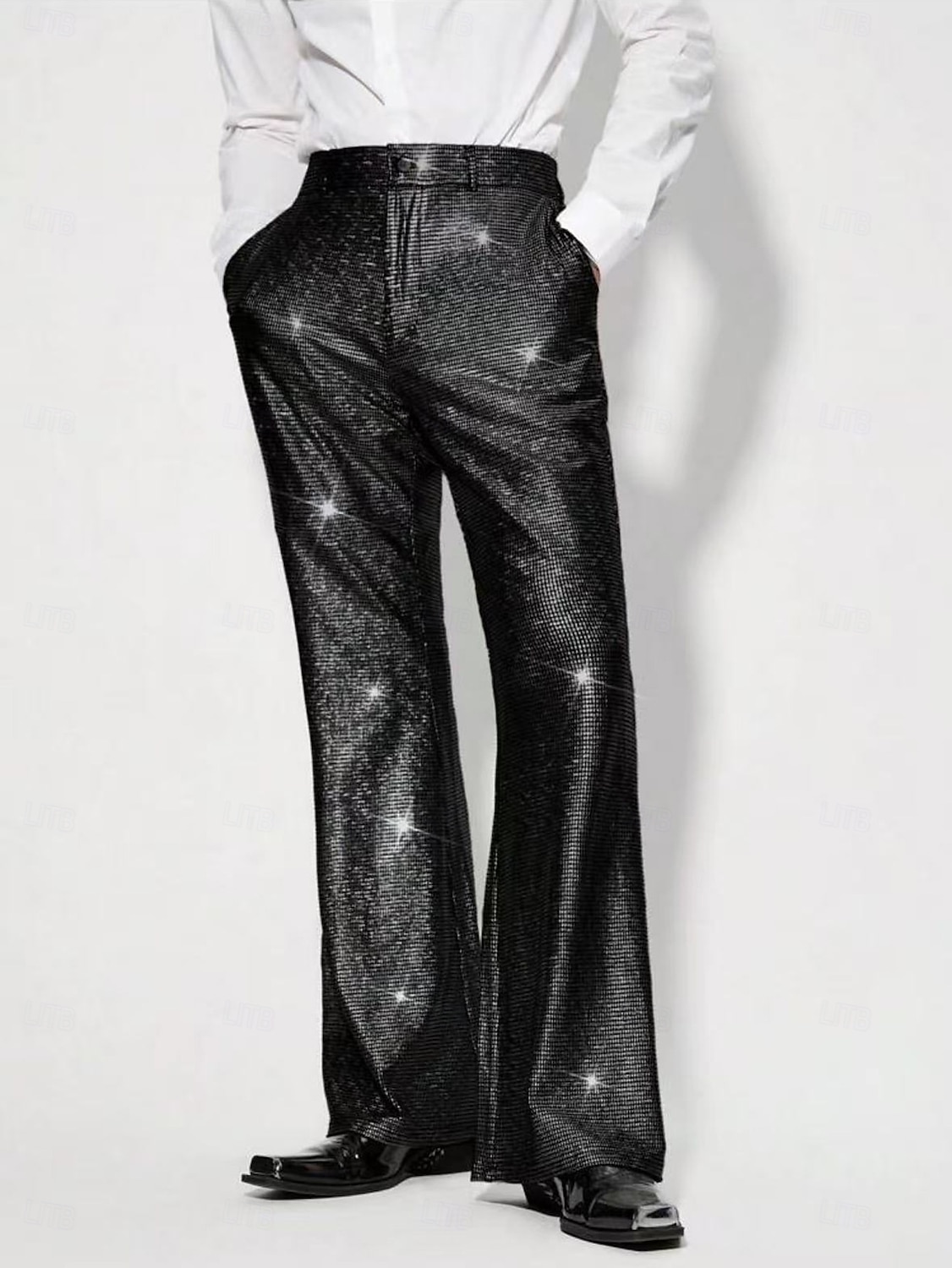 Retrò Vintage Anni '70 Anni '80 Pantaloni a zampa d'elefante Disco Vernice in lattice lucido Metallico Paillettes Per uomo Halloween Carnevale Parata dell'Orgoglio Mese dell'orgoglio Adulti Pantaloni del 2025 a $32.99 –P7