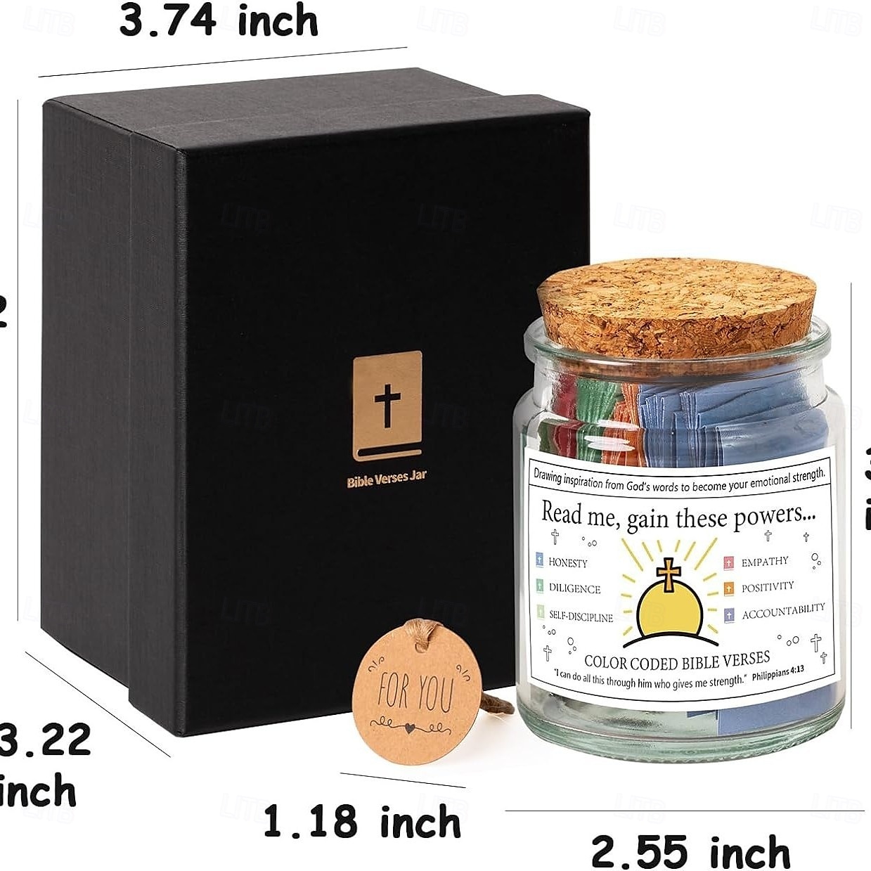 צנצנת פסוקי התנ"ך מתנות נוצריות לנשים מתנות יום הולדת לנשים צנצנת תנ"ך ממלאי סל פסחא מתנות סיום לפסחא שלה מתנות לילד מתנות לאמא מתנות יום סנט פטריקס 2026 - $23.99 –P4