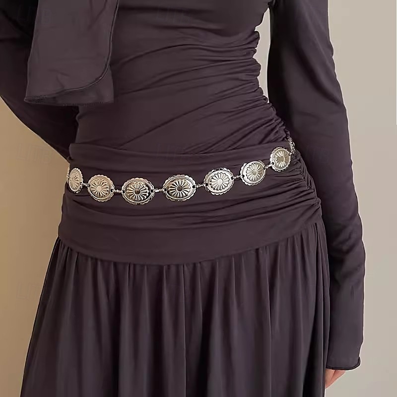 Hüftkette Vintage Boho Damen Körperschmuck Für Ferien Retro Legierung Silber Weiß Gold 1 Stück 2025 - $15.99 –P7