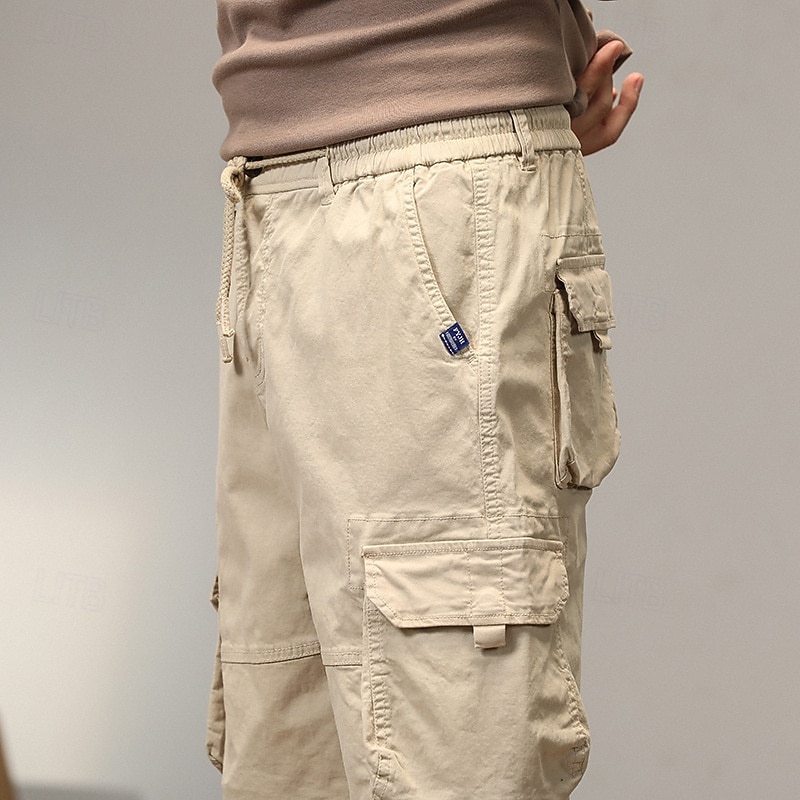 Per uomo Pantaloncini cargo Shorts Pantaloncini Estivi Multi-tasche Tasca con Patta Semplice Comodità Indossabile Lunghezza al ginocchio All'aperto Sport Quotidiano Moda Casual Nero Giallo del 2025 a $31.99 –P8