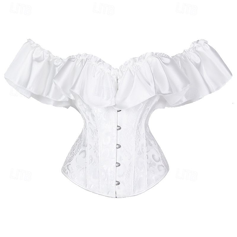 Rococo Overbust Corset Masquerade Overbust Corset Cosplay Tummy Control Push Up Jacquard Jacquard Women's Royal Masquerade Party Carnival of Venice Adults' Corset 2025 - $26.99 –P3