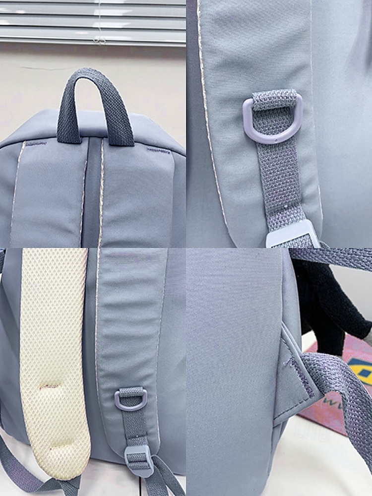 Unisex School Backpack with Monkey Keychain – Durable Red Travel Bookbag with Mesh Front Pocket and Bungee Cord for Teens and Students 2025 - $29.99 –P7