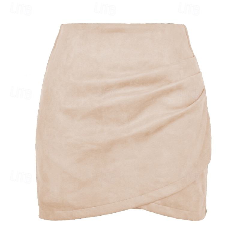 Női Szoknya Bodycon Divat Mini Közepes derekú Szoknyák Sima Fodrozott Mikroelasztikus Vakáció Utca Bor Fekete Rózsaszín Katonai zöld Nyár Poliészter 2025 - $21.99 –P16
