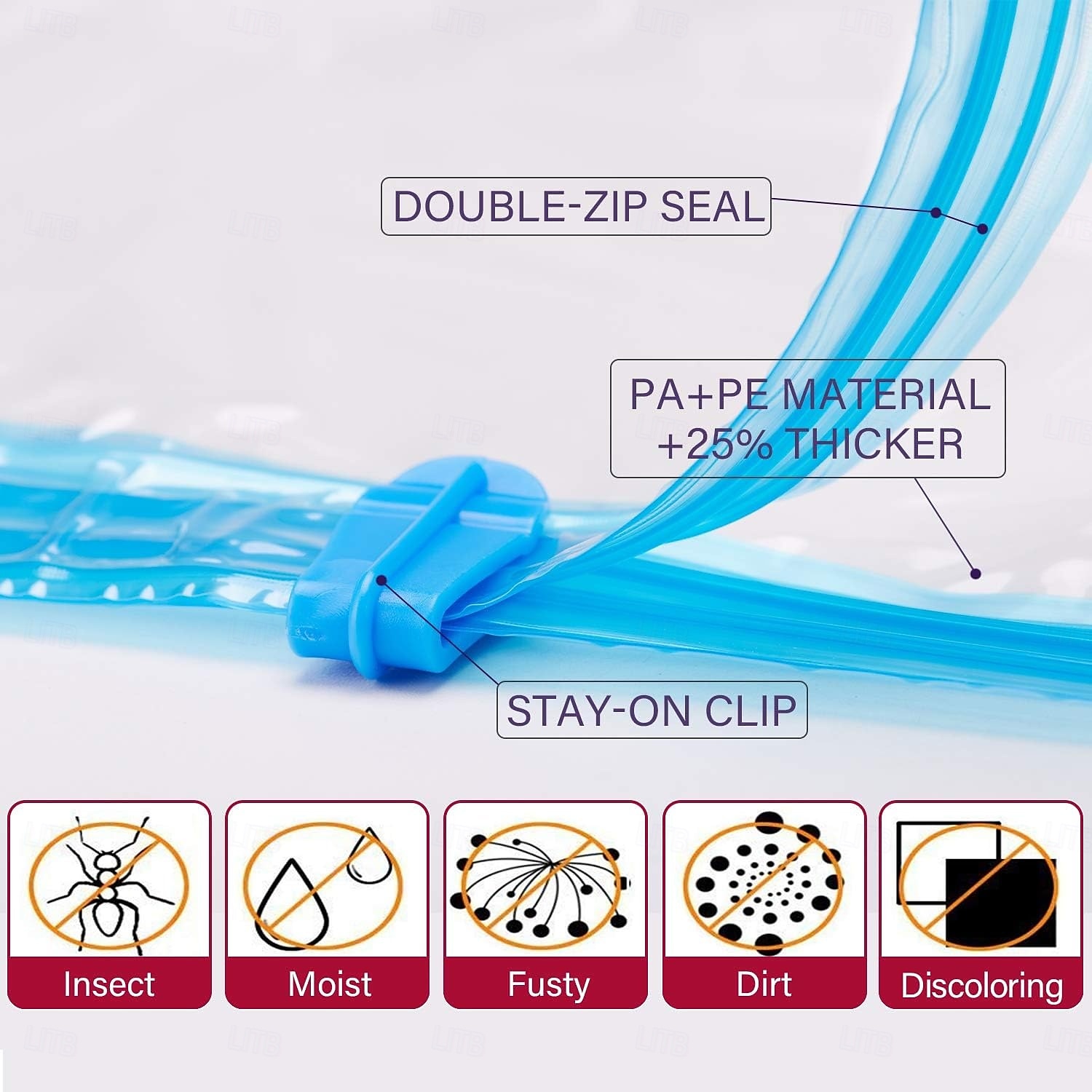 Lot de 18 sacs de compression sous vide réutilisables pour vêtements, couettes, oreillers, sacs de voyage de 2025 ? $30.99 –P7