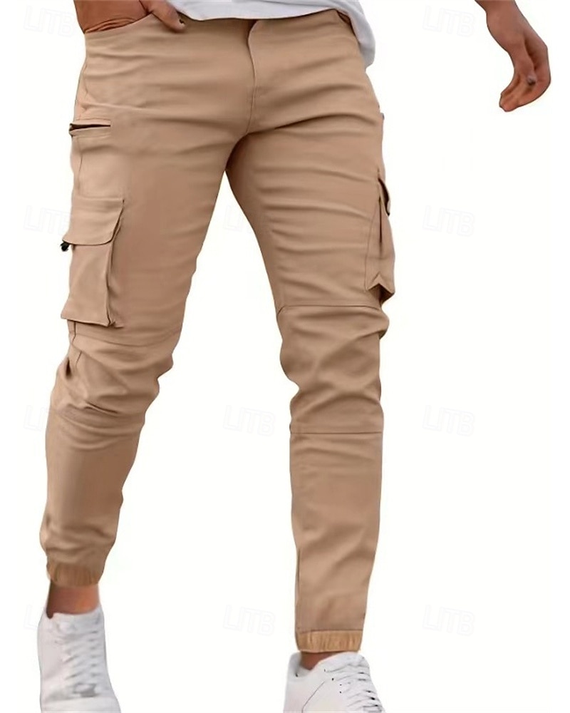 Homme Pantalons Cargo Pantalons Boutons Poche à Rabat Uni Portable Extérieur Quotidien Camping & Randonnée Mode Classique Noir Vert Véronèse de 2025 ? $22.99 –P2