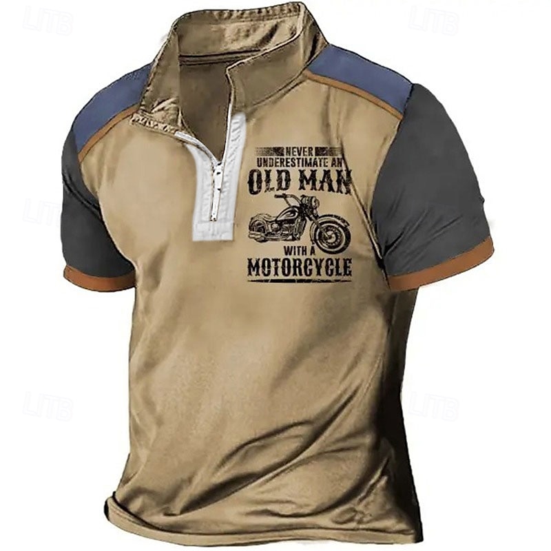 Męskie Śmieszne Koszulki polo z zamkiem błyskawicznym Koszula golfowa Krótki rękaw Koszulki polo Koszule z kołnierzykiem Zabytkowe Codzienny Streetwear Ubrania festiwalowe Stroje na imprezę Druk 3D 2025 - $22.99 –P6