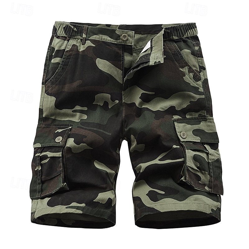 Per uomo Pantaloncini cargo Pantaloncini mimetici Shorts Pantaloncini Estivi Multi-tasche Tasca con Patta Semplice Mimetico Comodità Indossabile Lunghezza al ginocchio All'aperto Sport Quotidiano del 2025 a $41.99 –P6