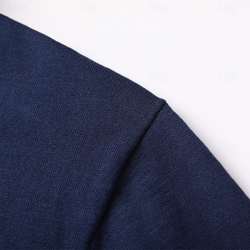 Men's Silk Linen Cotton Business Casual Half Zip Short Sleeve Basic Formal Solid Color Zipper Summer Black Dark Navy Sky Blue Dark Green Gray 2025 - $49.99 –P15