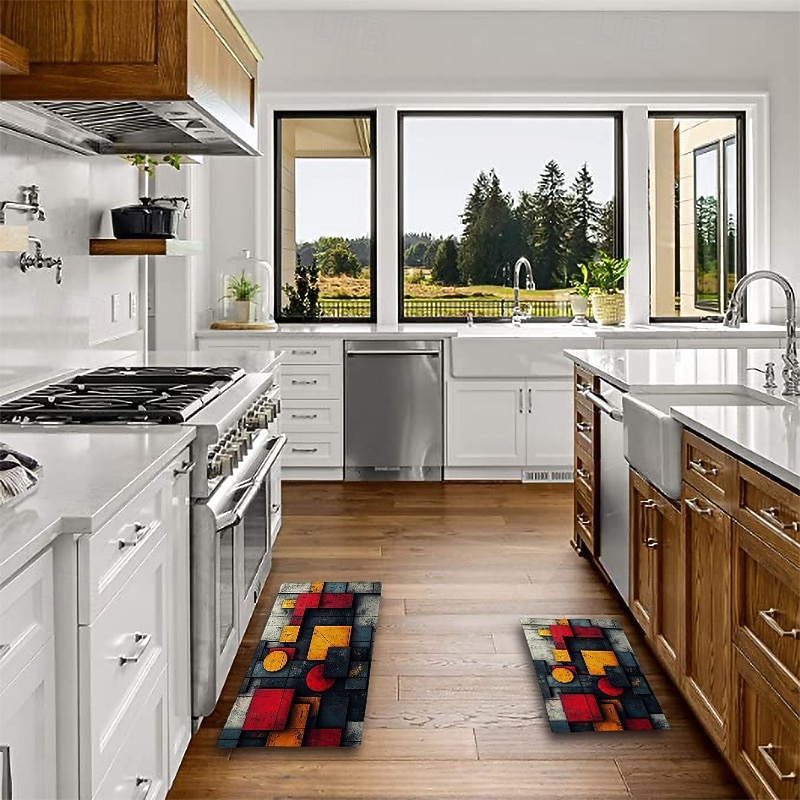 textura de madeira tapete de cozinha corredor tapetes tapetes de área lavável para quarto sala de estar cozinha banheiro tapetes antiderrapantes de 2026 por $19.99 –P5