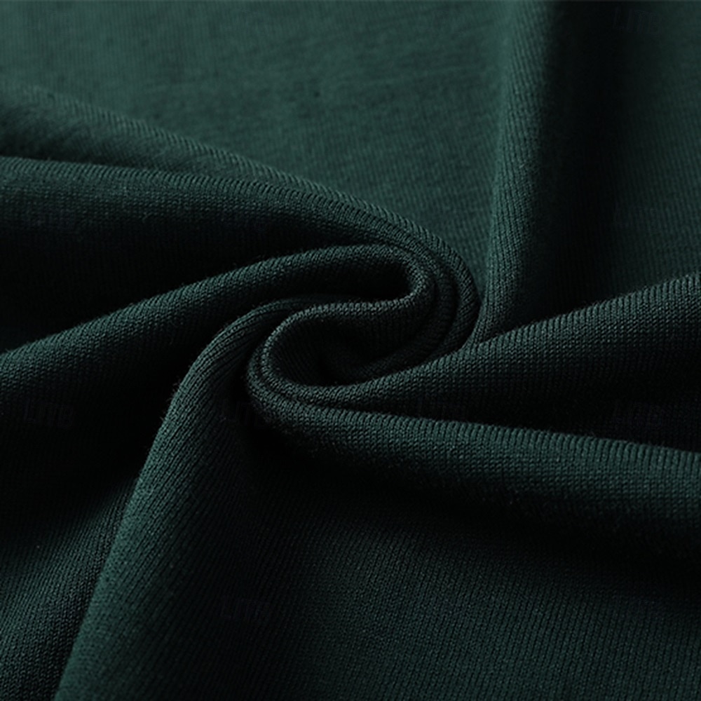 Men's Silk Linen Cotton Business Casual Half Zip Short Sleeve Basic Formal Solid Color Zipper Summer Black Dark Navy Sky Blue Dark Green Gray 2025 - $49.99 –P10