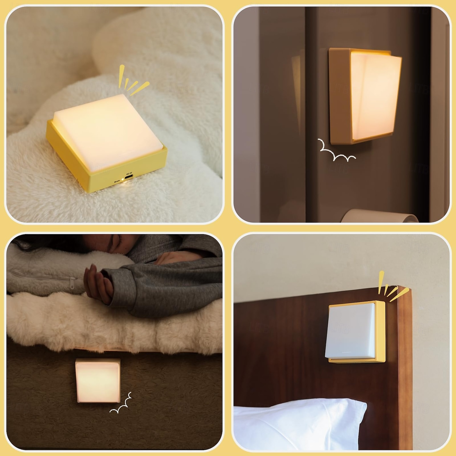 Wireless Dimmable Novelty Night Light, Magnetic Portable Battery Operated Wall Sconce Rechargeable, Toggle Design, for Bedroom, Nursery, Bathroom, Hallway, Kitchen 2025 - $12.99 –P7
