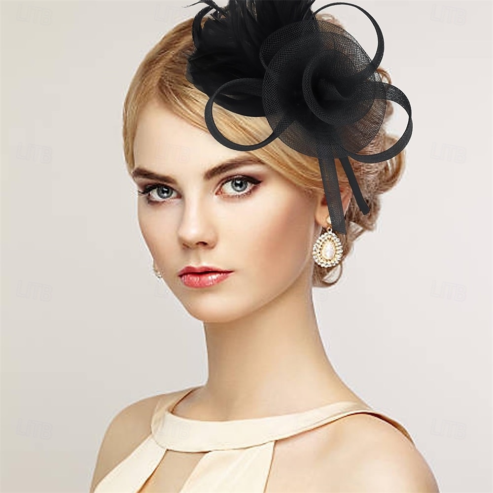 chapéus fascinators com penas para mulheres chapéus kentucky derby chapéu de igreja para festa do chá com faixa de cabeça e clipe de 2025 por $32.99 –P5