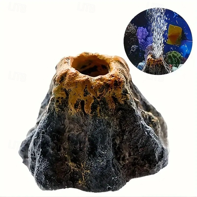 2025年 1 火山水槽装飾 輝く石の美的装飾と酸素を高める美的装飾 小型水槽用 すべての水生ペットに適しています  コレクション – $15.49 –P1