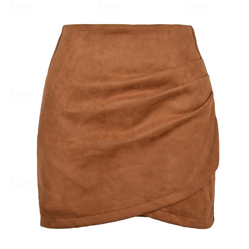 Női Szoknya Bodycon Divat Mini Közepes derekú Szoknyák Sima Fodrozott Mikroelasztikus Vakáció Utca Bor Fekete Rózsaszín Katonai zöld Nyár Poliészter 2025 - $21.99 –P3