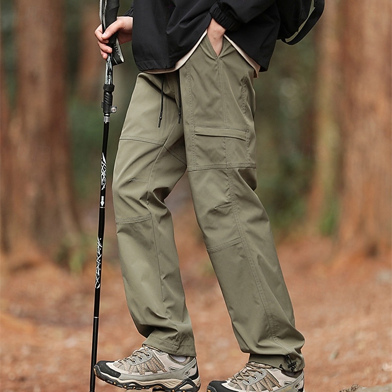 Ανδρικά Παντελόνια με τσέπες Παντελόνι πεζοπορίας Τακτικές παντελόνι Στρατιωτικό Εξωτερική Κανονικό Αδιάβροχη Γρήγορο Στέγνωμα Αναπνέει Παντελόνια Μαύρο Πράσινο Χακί 2025 - $29.99 –P11