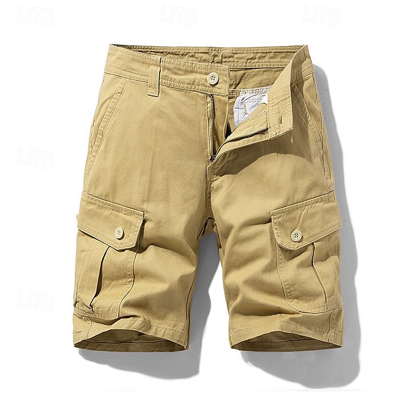 Per uomo Pantaloncini cargo Shorts Pantaloncini Estivi Multi-tasche Bottonato Tasca con Patta Semplice Comodità Indossabile Lunghezza al ginocchio All'aperto Sport Quotidiano Moda Casual Nero Blu del 2025 a $25.99 –P1