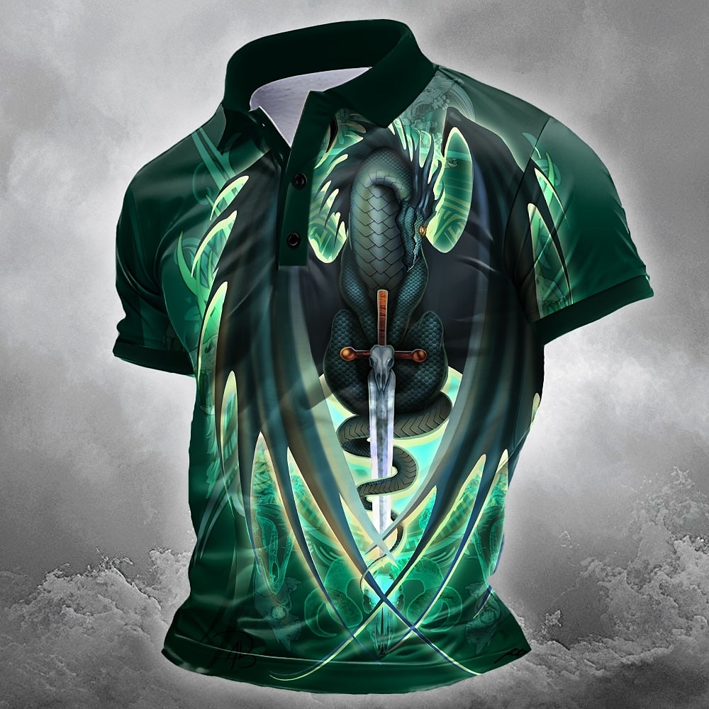 Miesten Eläin 3D Polo Lyhythihainen Poolopaidat Kauluspaidat Vapaa-aika ulko- Katu Urheilu- ja treenivaatteet Arki-asut 3D-tulostus Ruth Thompson Kesä Apila 2025 - $25.99 –P1