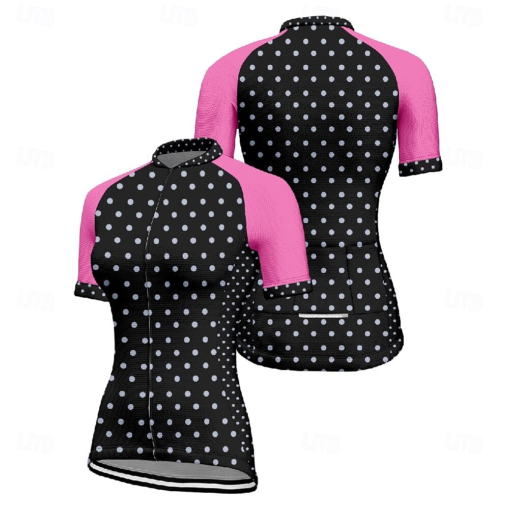 Dámské Cyklodres Puntíky Krátký rukáv Kolo Tričko Dres se 3 zadními kapsami Horská cyklistika Rychleschnoucí Anatomický design Odvod Prodyšné Sportovní Bílá Žlutá Růžová Oblečení 2025 - $23.99 –P12