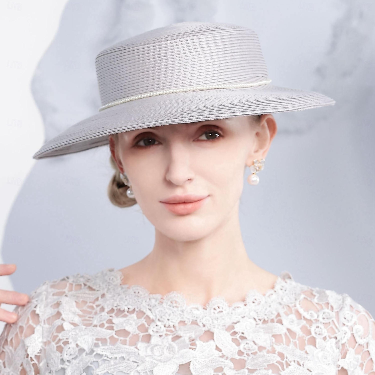 Sombreros Fibra Bombín / Sombrero Cloché Sombrero de copa Sombrero para el sol Boda Fiesta de Té Elegante Boda Con Detalles con Perlas Celada Sombreros 2026 - $45.99 –P10