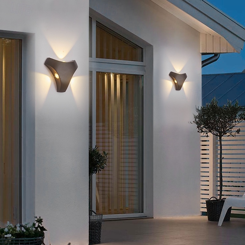 Aplique de pared para exterior con sensor de movimiento, ajustable, impermeable, IP65, iluminación de pared, aplique LED de aluminio para exterior, para interior, exterior, patio, porche, 110-240 V 2025 - $61.99 –P5
