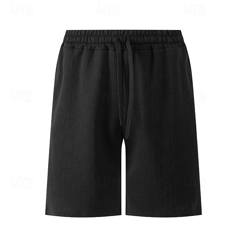 Herr Atletiska shorts Svett shorts Shorts Sommarshorts Ficka Snörning Elastisk midja Slät Komfort Andningsfunktion Kort Utomhus Sport Klassisk Ledigt Svart Vit 2025 - $18.99 –P7