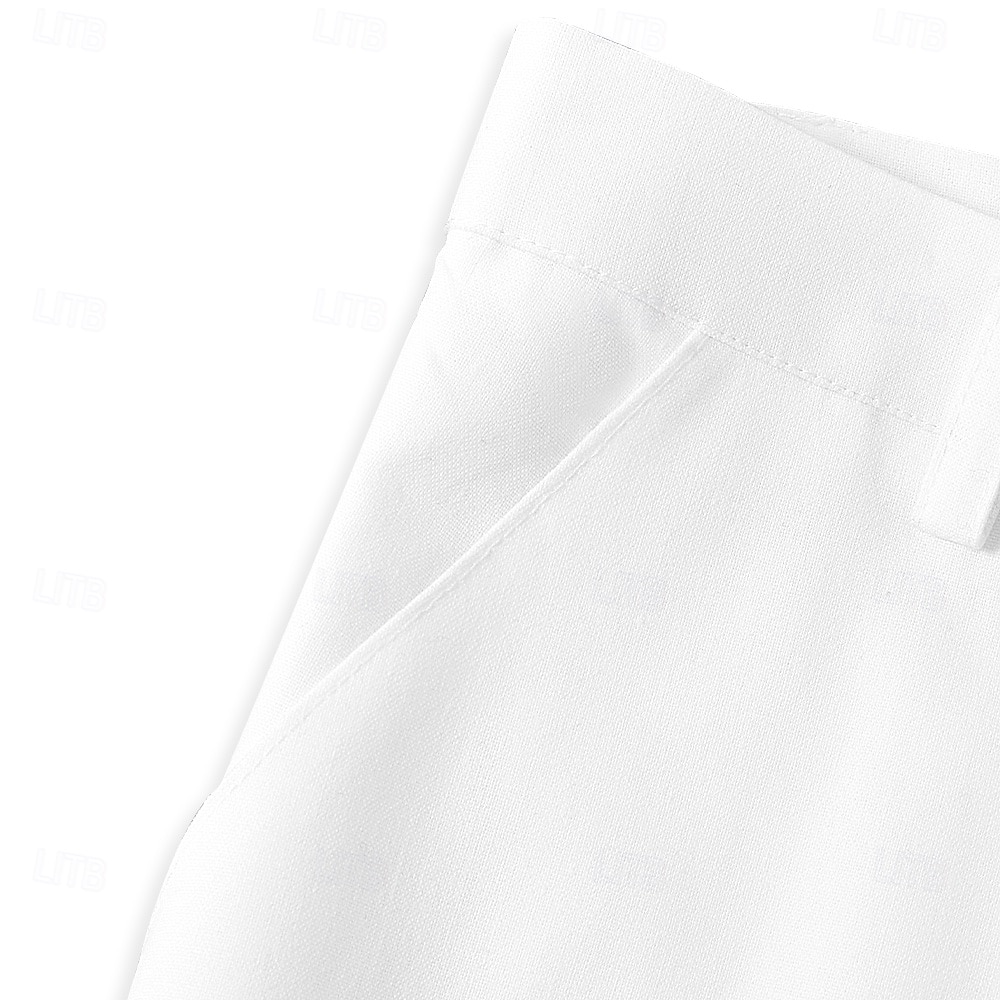 Costumes de mariage en lin pour hommes blanc bleu ciel été unis ajustement ajusté 3 pièces à simple boutonnage deux boutons de 2025 ? $139.99 –P10