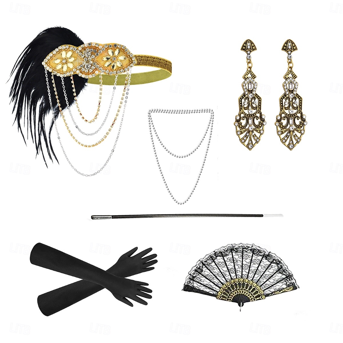Anii 1920 Gatsby Bandană Adolescentă Brățări cu Mărgele Cercei Gatsby Pană Retro Luciu Sclipitor Cristale / Strasuri Pentru femei Carnaval ziua îndragostiților Mascaradă Îmbrăcăminte de seară de 2025 - $24.99 –P6