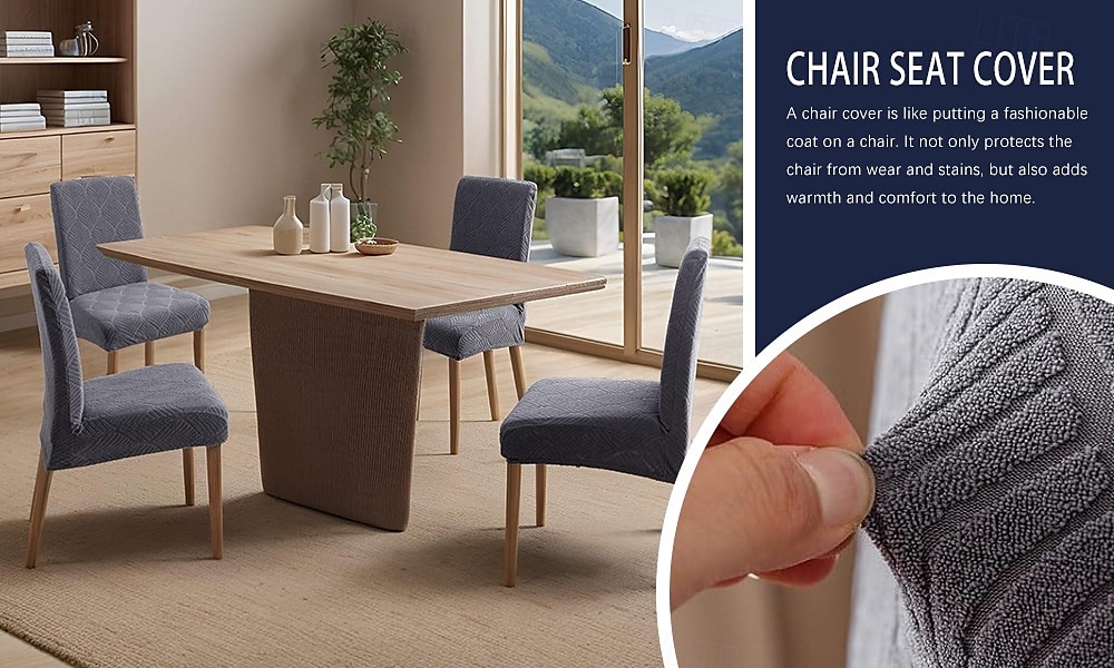1 funda impermeable para silla de comedor, elástica, para silla Parsons, para comedor, cocina, funda protectora, extraíble y lavable. 2025 - $10.99 –P4
